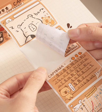 Capybara pull-out sticky notes ｜ 卡皮巴拉抽拉式便利贴