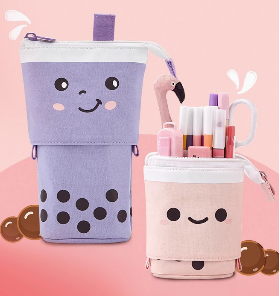 Milk tea pencil case | 奶茶笔袋