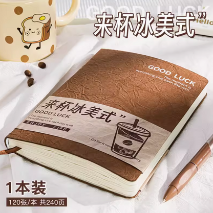 A5 wrinkled soft leather notebook ｜ A5褶皱软皮笔记本