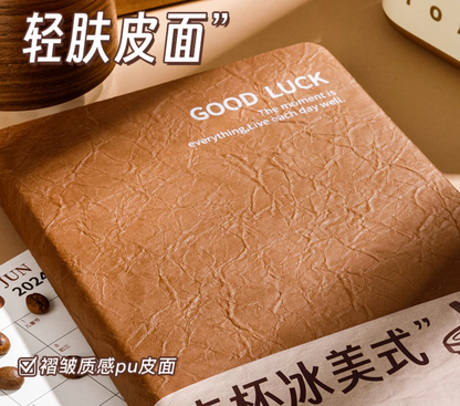 A5 wrinkled soft leather notebook ｜ A5褶皱软皮笔记本